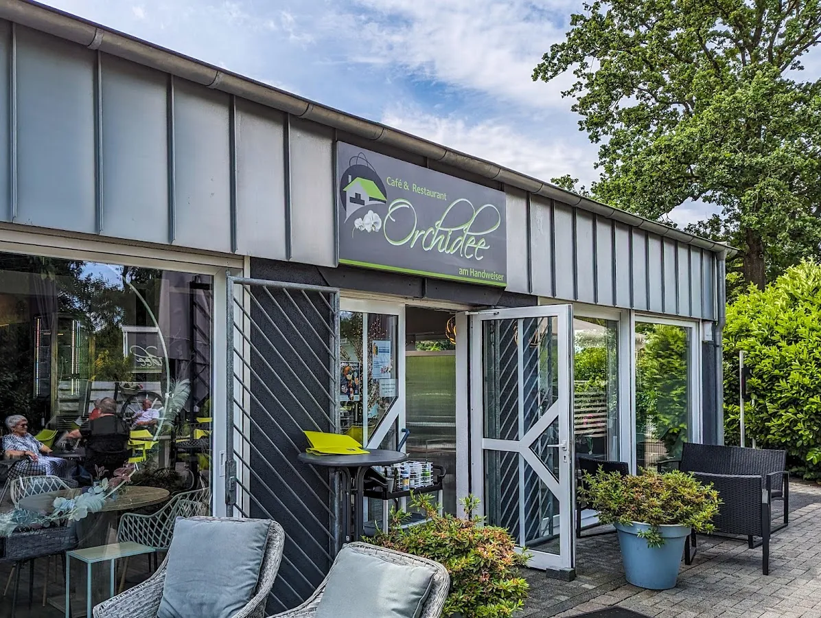 BookNoFees: Cafetería – Frühstückscafe Orchidee Stadtcafe – Herne – Cafetería para desayunar «Orchidee» — Cafetería urbana, foto 1