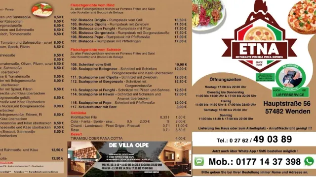 BookNoFees: Restaurante – Etna Pizzeria – Wenden – Pizzería Etna, foto 2